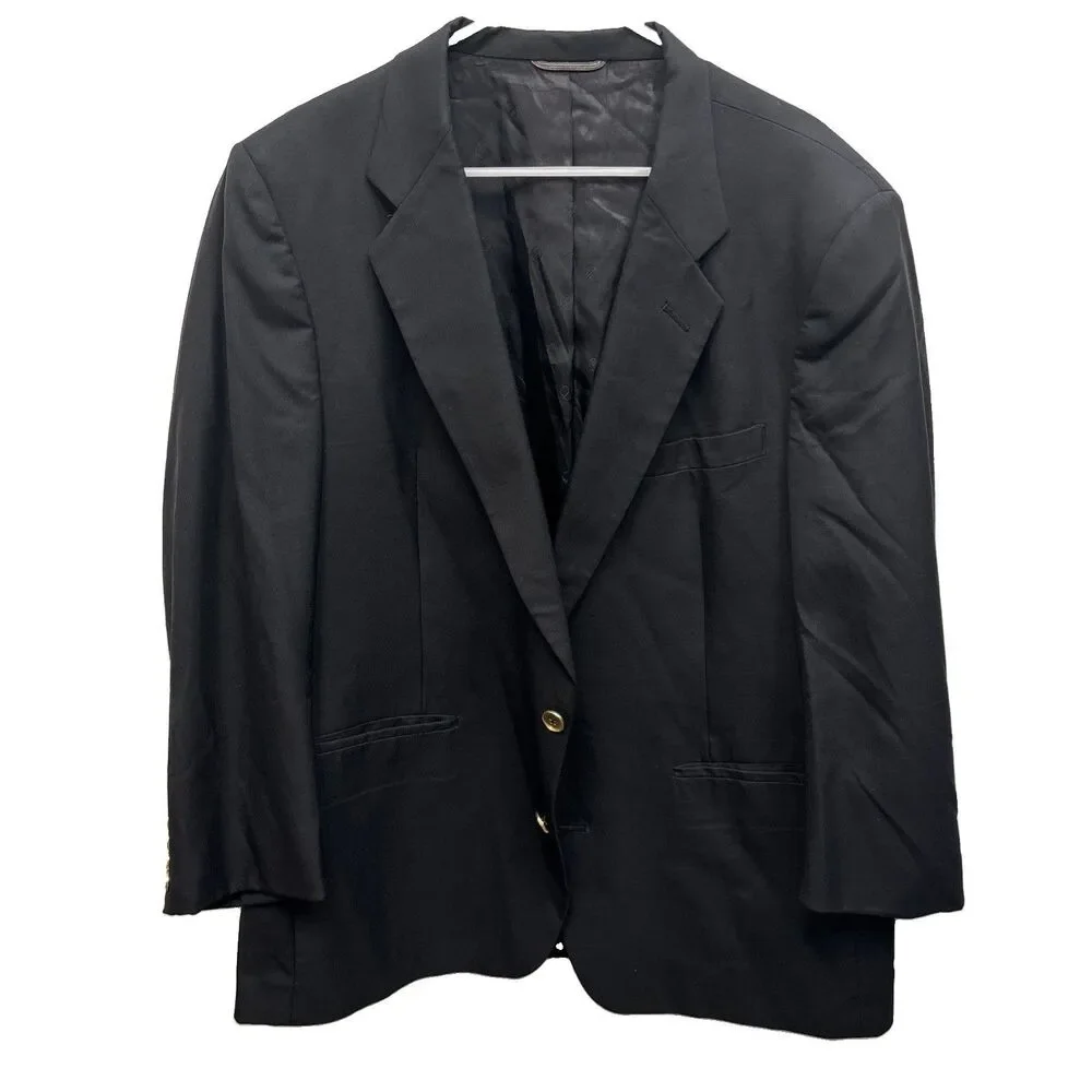 Christian Dior Le Connaisseur Blazer Jacket Men 46S Black Wool Suit Coat Lined